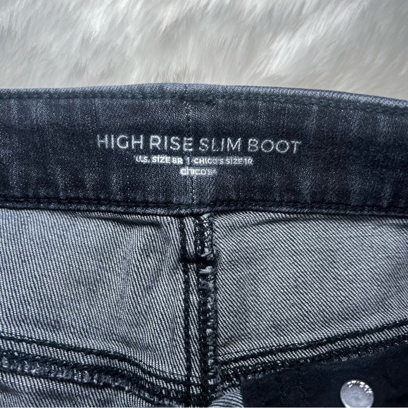 Chicos hi-rise slim‎ bootcut jeans in faded black - Picture 4 of 4